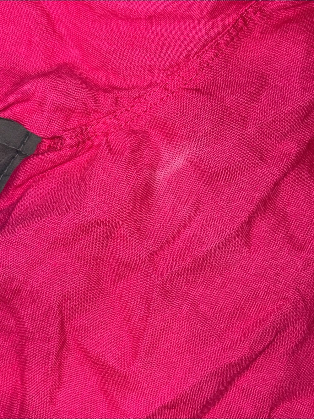 ZARA Fuchsia Pink 100% Linen Cropped Button Down Shirt NWT M - Picture 5 of 8